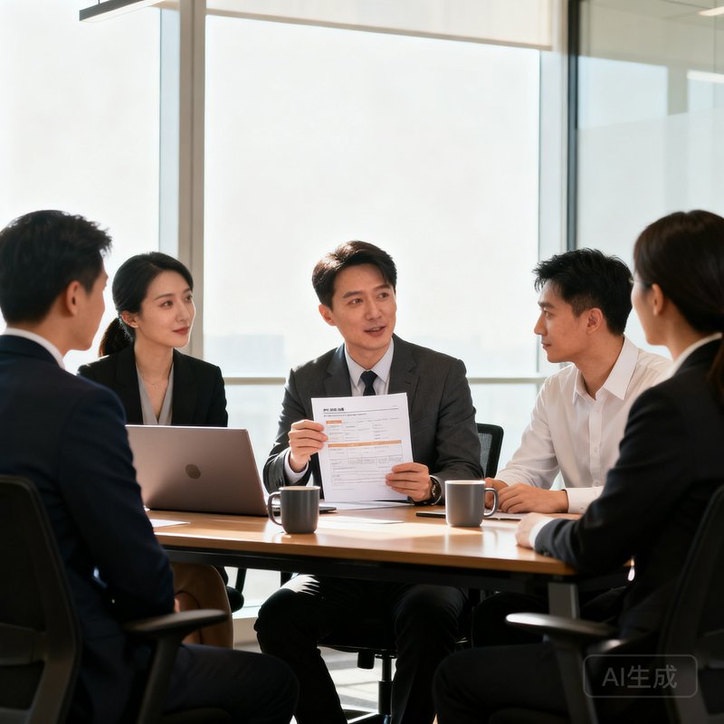 产品总监陈雅文，拥有地铁运营公司8年现场运维管理背景，正在与团队讨论产品需求文档。